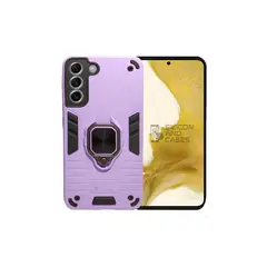 GENERICO - CARCASA ANILLO ANTIGOLPE PARA CELULAR SAMSUNG S22 COLOR LILA