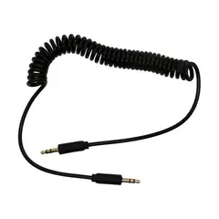 PHILCO - Cable auxiliar retráctil 3,5mm macho a macho negro 1,8 mts