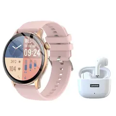 LENOVO - Toumi Watch GT-H5-P Amoled y LP40 Pro-Blanco De Audífonos tws