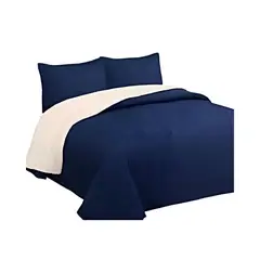 GENERICO - COBERTOR COLCHA QUILT SHERPA OTOÑO INVIERNO 2 PLAZAS