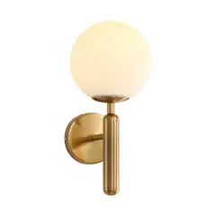 MMDH - Aplique led para pasillo de dormitorio de vidrio moderno Dorado AG.