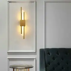 MMDH - Lámpara de pared LED de metal de línea nórdica CLA259 Oro-L.