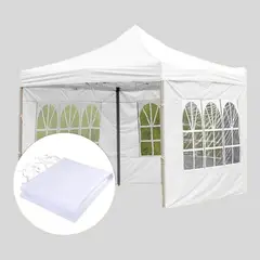 GENERICO - Lateral o Pared Para Toldo Araña 3x3 Blanco con diseño Ventana