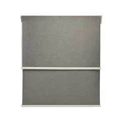 GUIZA - Cortina Roller Blackout 2 Paño 100x240 Doble Con Visillo Sin Cenefa