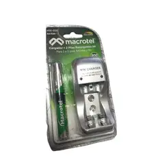 GENERICO - Cargador Pilas Macrotel + 2 pilas AA 2500mha