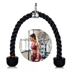 GENERICO - Cuerda Soga Para Tríceps Bíceps Polea Mancuernas Fitness Pro