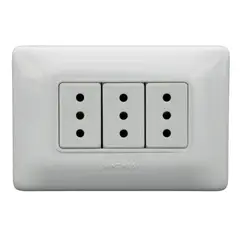 SINTHESI - Tomacorriente 10A triple armado s12 blanco