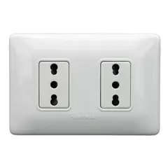 SINTHESI - Tomacorriente 16A doble armado s12 blanco