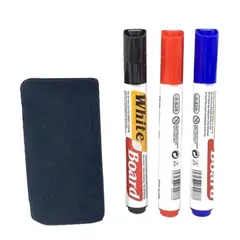 MOTARRO - Set De 3 Plumones Para Pizarra Blanca + Borrador