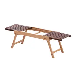 NATUREHIKE - Mesa Plegable De Madera Con Riel Deslizante - Nogal