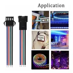 BIGBAMSPACE - Pack Conectores Enchufe Luz Led Rgb 4 Pines Macho Hembra
