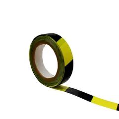 QRUBBER - Cinta Demarcatoria 25mm x 33 mts Amarillo Negro