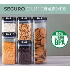 MOMO - Set 5 Contenedores Hermeticos Frasco Organizador Alimentos Contenedores