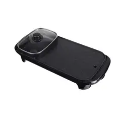 GENERICO - Plancha Parrillera Con Olla Sartén Electrico 2 en 1
