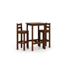 VEKKAHOME - COMEDOR DE MADERA ALTO BAR 2 SILLAS CAFE