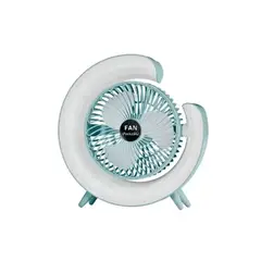 IRM - Mini Ventilador De Escritorio Silencioso Recargable Luz Led