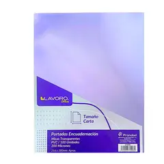 LAVORO - Mica Transparente Pvc Para Encuadernación Pack 100 Unid