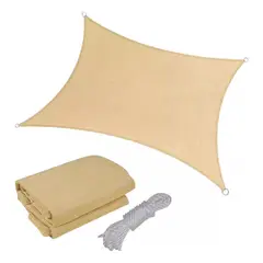 MUNDO MAGIA - Toldo Vela Rectangular 5x5 Metros Color Beige