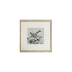 RONDA - Cuadro pajarito verde con acabado clásico y minimalista 50x50 7
