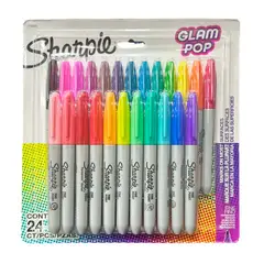 SHARPIE - Marcadores Permanentes Glam Pop Set 24 Colores