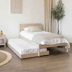 AMOBLE - Cama Nido Leo Greige Amoblé.