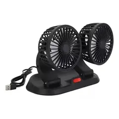 MUNDO MAGIA - Ventilador Escritorio Usb Doble Cabezal Giratorio 360 Grados