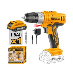 INGCO - Taladro Atornillador Inalambrico 12V - C/1 Bat..Y 1 Cargador