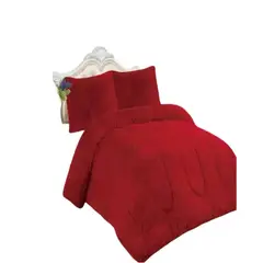 GENERICO - PLUMON PELUDO PLAZA Y MEDIA ROJO.