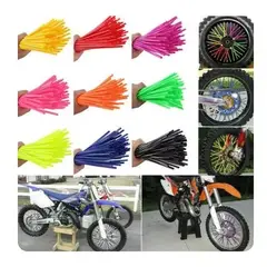 GENERICO - Set Cubre Rayos Popotes Moto Bicicleta Colores 72 Unidades