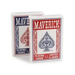 MAVERICK - Pack 2 Mazos de Naipes Azul/Rojo