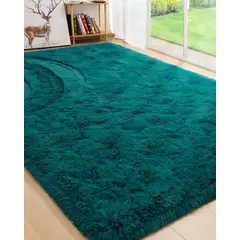 GENERICO - Alfombra Grande Suave 240 x 200 cm Primera Calidad Turquesa