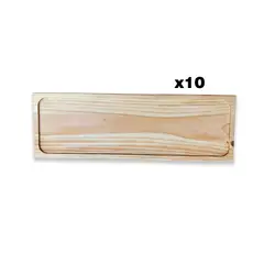 GENERICO - Pack de 10 Tabla De Picoteo Rectangular Modelo3 70x23x2 Cm