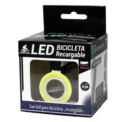GREEN E - Luz LED trasera recargable USB para bicicleta