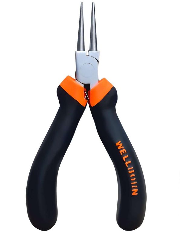 Alicate Joyero Pinza Punta Larga Fina Conico Manualidades - Negro