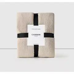 CANNON - Frazada Flannel 2 Plazas Beige
