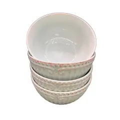 GENERICO - Pack 4 Plato Semi Hondo Decorativo Redondo Borde 15cm