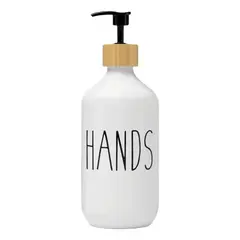 OEM - Dispensador Jabón Baño Alcohol Gel Decorativo Hands Dishes - Blanco