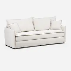 ROSEN - Futón Aosta 3 Cuerpos Tela Blanco