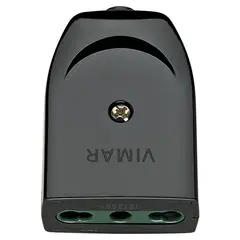 VIMAR - Enchufe Hembra Volante 2p+T 16a 250v P1711 Negro