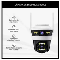 GENERICO - Cámara De Seguridad Doble Lente Wifi 5g Para Exteriores