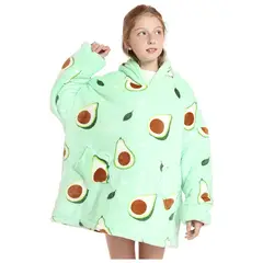 GENERICO - Poleron De Polar Manta Para Invierno Infantil Verde Palta