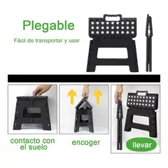 EDWINAYY - Banquito Plegable Taburete Pórtatil Mediano Piso 35x29x28cm