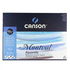 CANSON - Block Para Acuarela Montval 32x24cm 12hj 300gr
