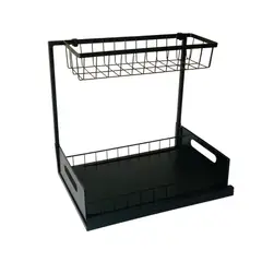 VALSUS - Organizador deslizante para cocina o baño negro