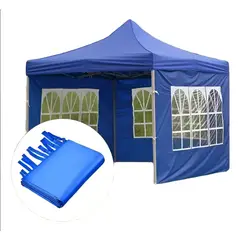 GENERICO - Lateral o Pared Para Toldo Araña 3x3 con diseño Ventana Color Azul