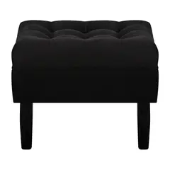BODEVIR - Pouf Wood 1C Felpa 00 Negro