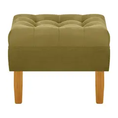 BODEVIR - Pouf Wood 1C Felpa 04 Verde Musgo