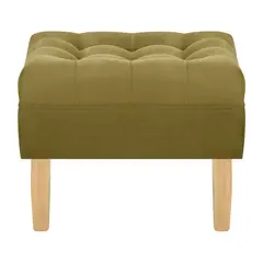 BODEVIR - Pouf Wood 1C Felpa 05 Verde Musgo