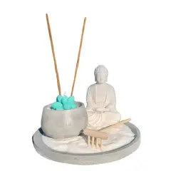 GENERICO - Jardín Zen Buda Meditando Vela Soja + Incienso