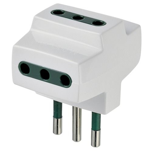 Adaptador Triple 2p+T 10a 250v S11 Blanco